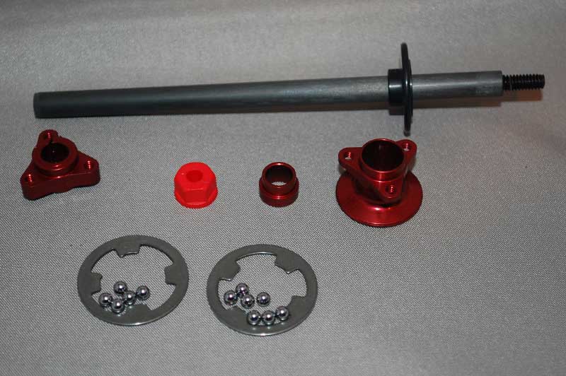 1/12th Axle Kit With@3mm Offset Drive Hub(Red)