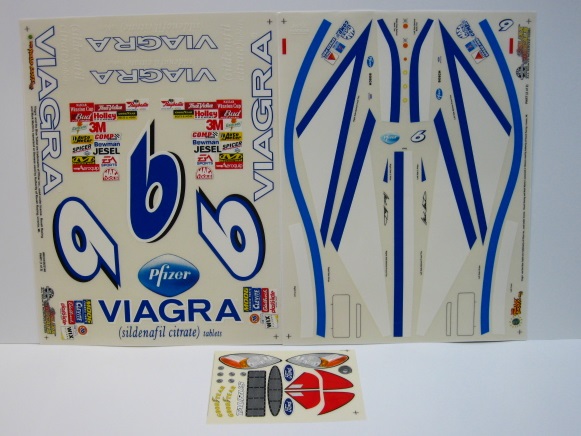  6 Viagra Mark Martin 2001 1/10 Scale Vinyl Slixx