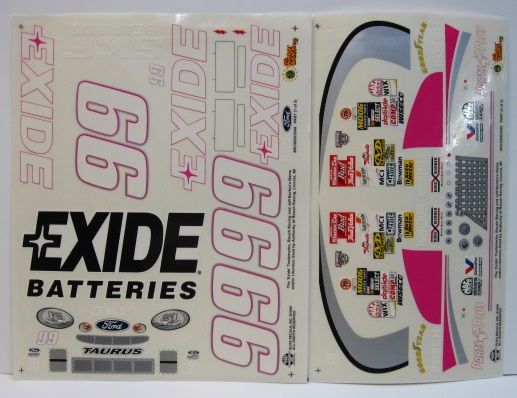  99 Exide Jeff Burton 1998 1/10 Scale Vinyl Slixx