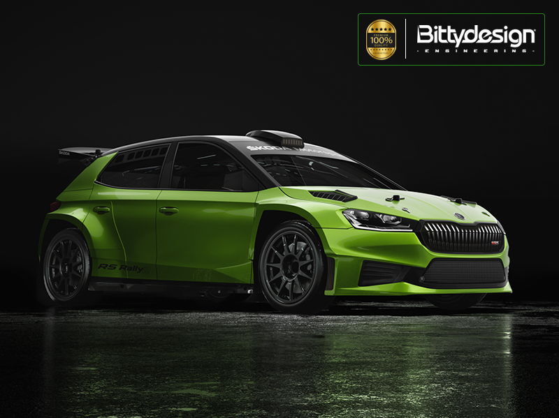 Bittydesign SKODA Fabia RS Rally2 1/10 190mm 0.8mm