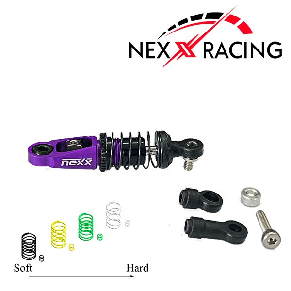 Nexx Racing Premium Dual Spring Center Oil Shock - Purple