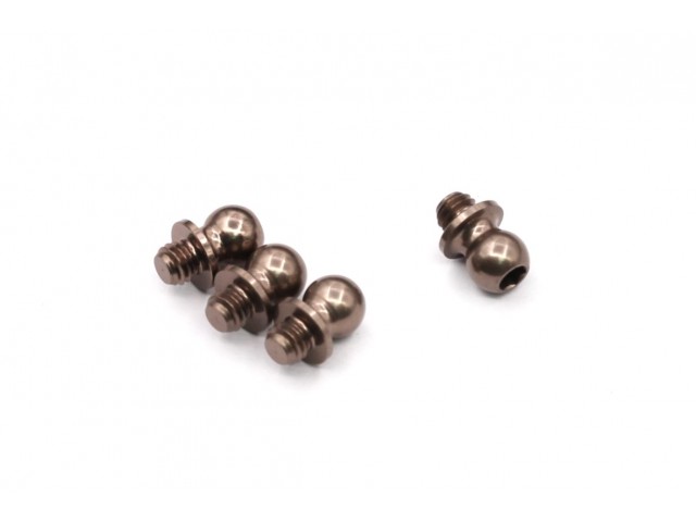 Aluminum 4.3x7.4mm Ballstud, Reinforced, 4 pcs